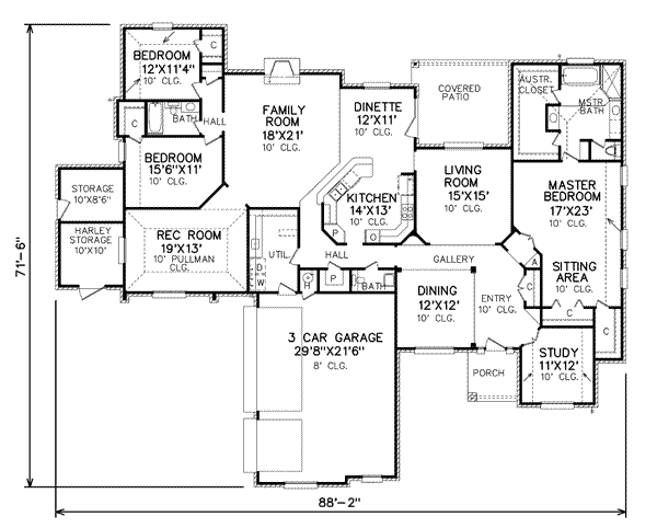 Traditional Floor Plan - Main Floor Plan #65-426