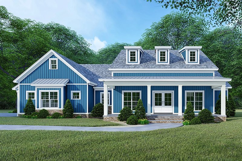 Dream House Plan - Exterior - Front Elevation 3 for Country House Plan #923-122 - 4 bed, 3 bath