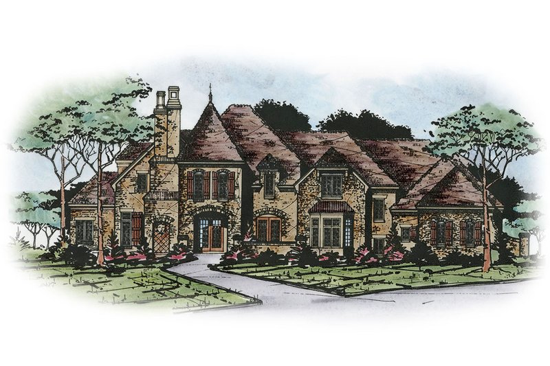 Home Plan - Exterior - Front Elevation 5 for European House Plan #20-2318 - 4 bed, 4.5 bath