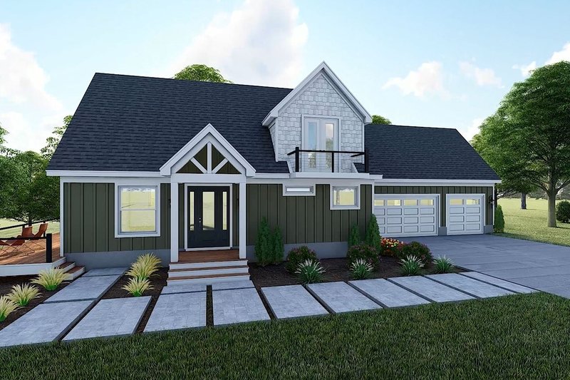 Dream House Plan - Exterior - Other Elevation 4 for Southern House Plan #932-1168 - 2 bed, 3 bath