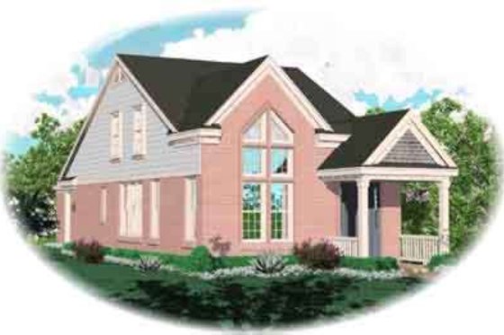 Exterior - Front Elevation for Contemporary House Plan #81-453 - 4 bed, 2.5 bath