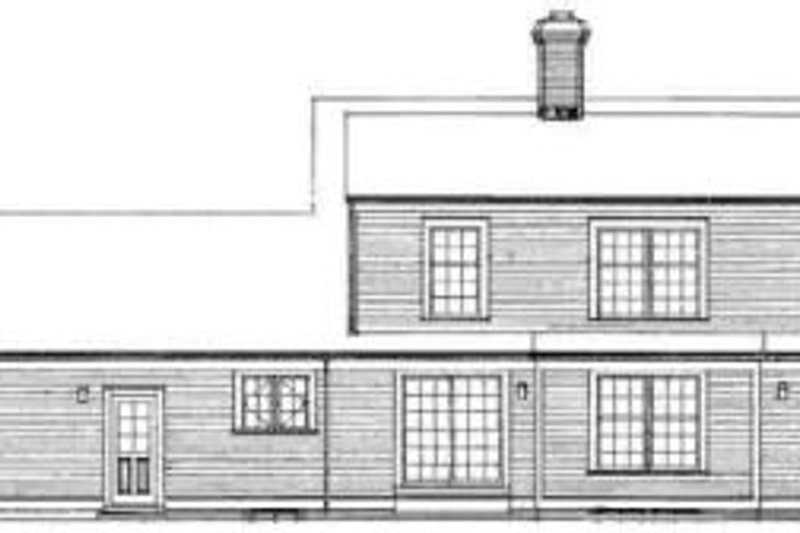 Home Plan - Exterior - Rear Elevation for Colonial House Plan #72-333 - 4 bed, 2.5 bath