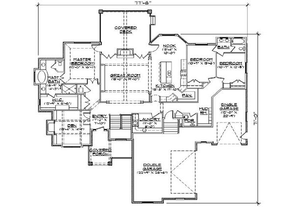 Home Plan - European Floor Plan - Main Floor Plan #5-455