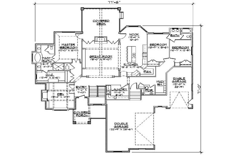 Dream House Plan - Floor Plan - Main Floor for European House Plan #5-455 - 6 bed, 4 bath