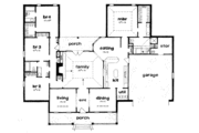 Southern Style House Plan - 4 Beds 3 Baths 2506 Sq/Ft Plan #36-299 
