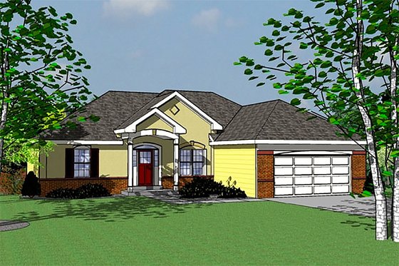 Exterior - Front Elevation 3 for Traditional House Plan #31-121 - 3 bed, 2 bath