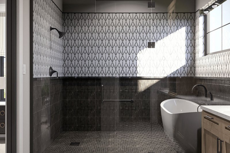 Home Plan - Interior - Master Bathroom 1 for Barndominium House Plan #455-725 - 3 bed, 2.5 bath