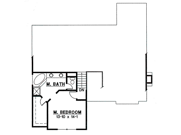 Floor Plan - Upper Floor for Traditional House Plan #67-865 - 3 bed, 2 bath