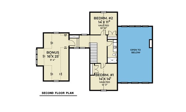 House Blueprint - Farmhouse Floor Plan - Upper Floor Plan #1070-251