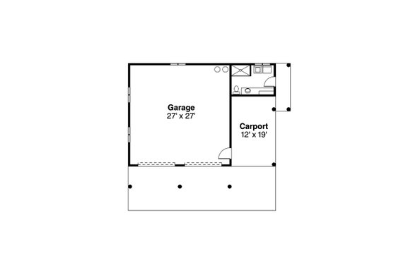 Floor Plan - Other Floor for Ranch House Plan #124-205 - 3 bed, 2 bath