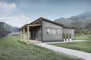 Dream House Plan - Cabin Exterior - Front Elevation Plan #924-7