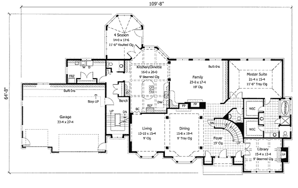 European Floor Plan - Main Floor Plan #51-194