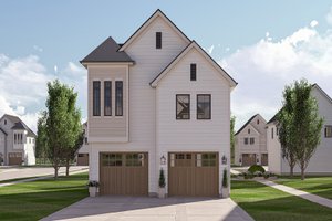 Exterior - Front Elevation for Cottage House Plan #455-550 - 1 bed, 1 bath