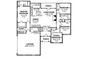 Traditional Style House Plan - 4 Beds 2 Baths 1496 Sq/Ft Plan #20-372 
