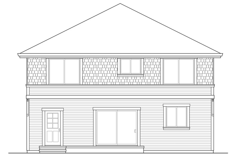 Dream House Plan - Exterior - Rear Elevation for Colonial House Plan #124-958 - 4 bed, 3 bath