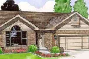 Ranch Exterior - Front Elevation Plan #116-156