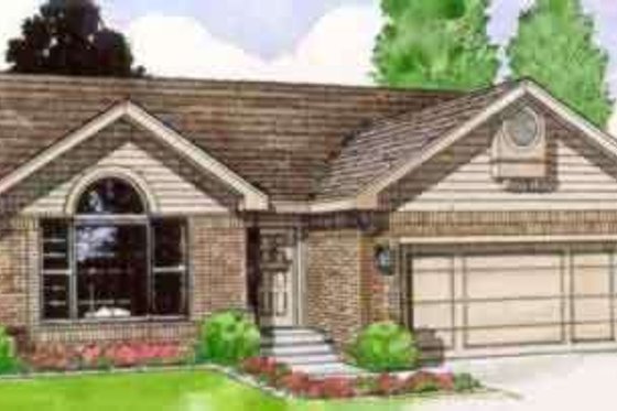 Exterior - Front Elevation for Ranch House Plan #116-156 - 3 bed, 2 bath
