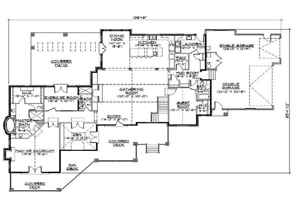 House Plan Design - Traditional Floor Plan - Main Floor Plan #5-338