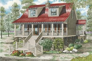 Country Exterior - Front Elevation Plan #17-2304
