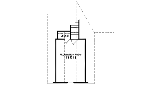 Floor Plan - Upper Floor for European House Plan #81-540 - 2 bed, 2 bath