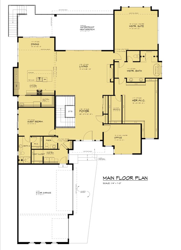 Contemporary Floor Plan - Main Floor Plan #1066-267