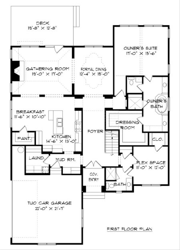 European Floor Plan - Main Floor Plan #413-874