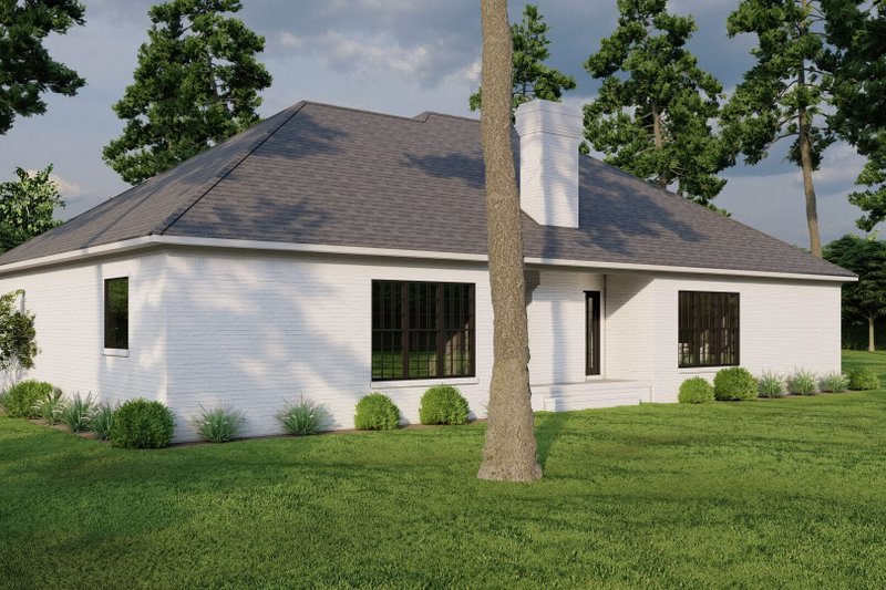 House Blueprint - Exterior - Rear Elevation for Traditional House Plan #17-1040 - 4 bed, 3 bath
