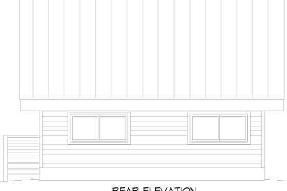 Exterior - Rear Elevation for Contemporary House Plan #932-999 - 1 bed, 1 bath