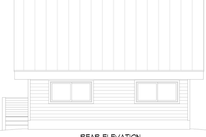 House Plan Design - Exterior - Rear Elevation for Contemporary House Plan #932-999 - 1 bed, 1 bath