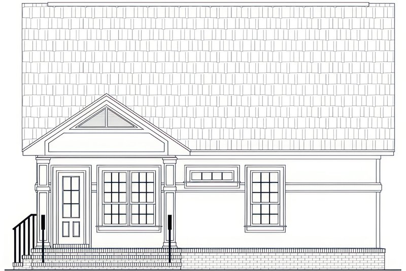 Home Plan - Exterior - Rear Elevation for Cottage House Plan #21-674 - 2 bed, 2 bath