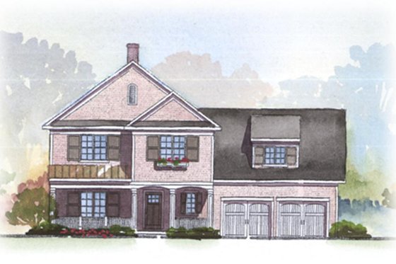 Exterior - Front Elevation for Traditional House Plan #901-41 - 4 bed, 3.5 bath