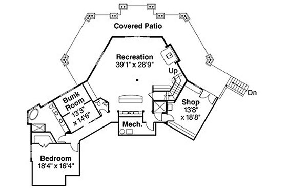 Floor Plan - Upper Floor for Craftsman House Plan #124-848 - 4 bed, 3.5 bath