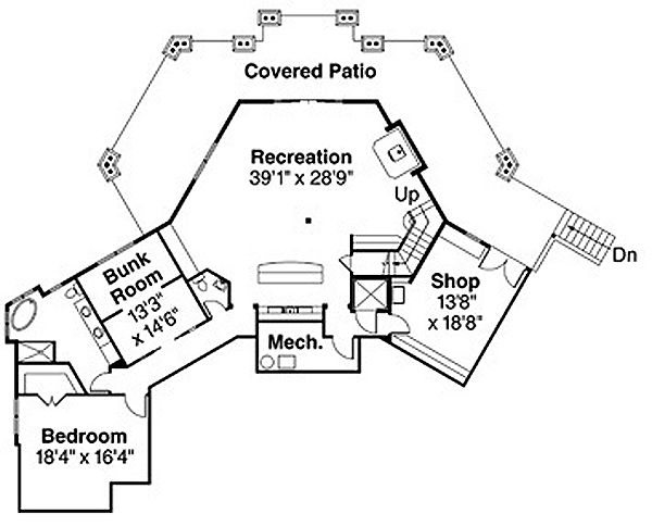 Home Plan - Craftsman Floor Plan - Upper Floor Plan #124-848