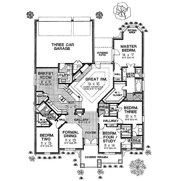 House Plan Design - Colonial Floor Plan - Main Floor Plan #310-701
