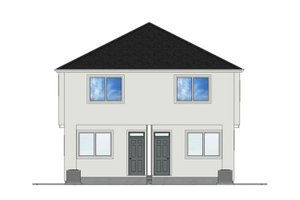 Exterior - Rear Elevation for Craftsman House Plan #126-275 - 3 bed, 2.5 bath