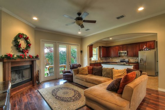 Interior - Family Room for European House Plan #430-52 - 3 bed, 2 bath