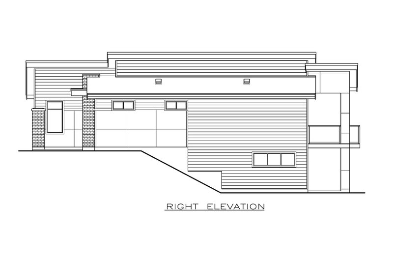 House Design - Exterior - Other Elevation 1 for Contemporary House Plan #1100-45 - 3 bed, 2 bath