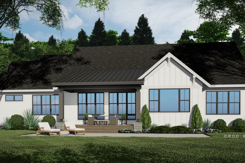 Dream House Plan - Exterior - Rear Elevation for Traditional House Plan #51-1224 - 2 bed, 2 bath