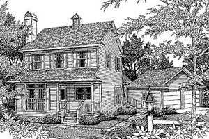 Country Exterior - Front Elevation Plan #41-124