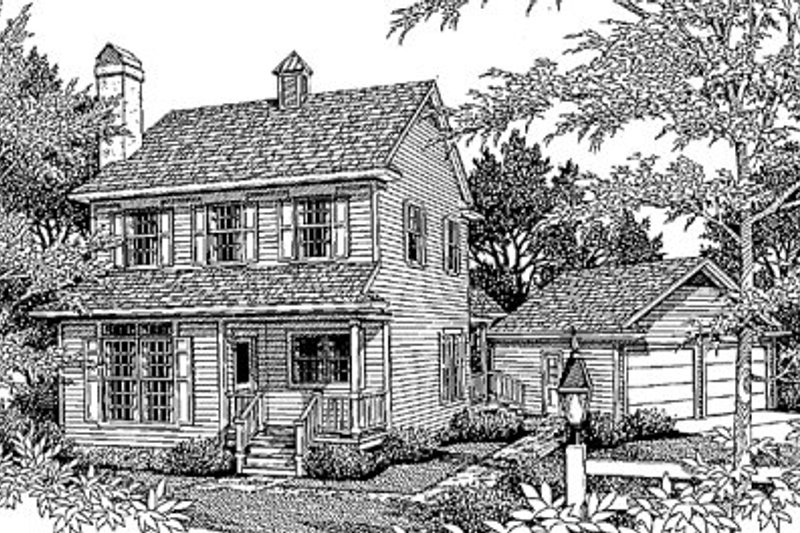 Home Plan - Country Exterior - Front Elevation Plan #41-124