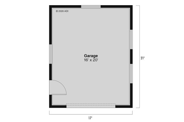 House Blueprint - Floor Plan - Main Floor for Farmhouse House Plan #124-1471, 0 bath