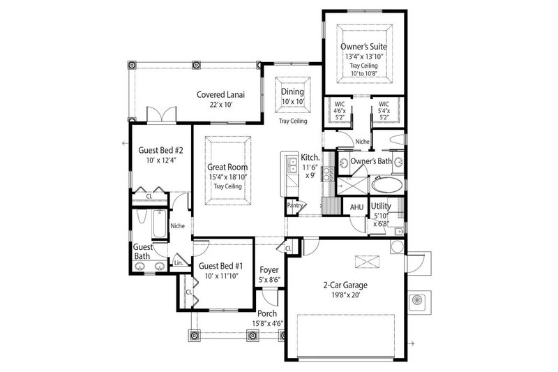 Farmhouse Style House Plan - 3 Beds 2 Baths 1555 Sq/Ft Plan #938-30 ...