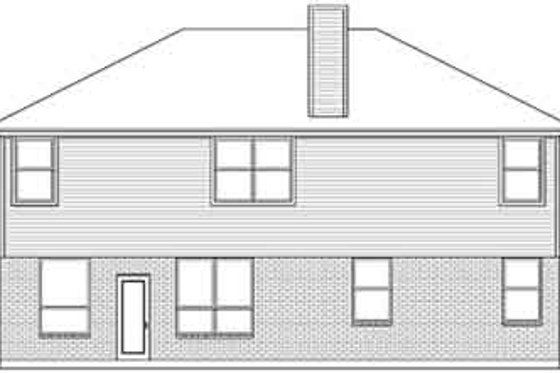 Exterior - Rear Elevation for European House Plan #84-235 - 5 bed, 3.5 bath