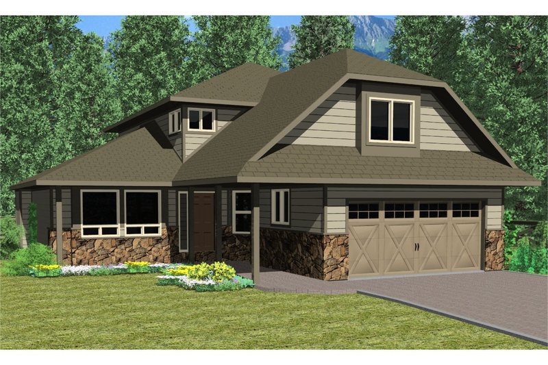 Home Plan - European Exterior - Front Elevation Plan #126-184