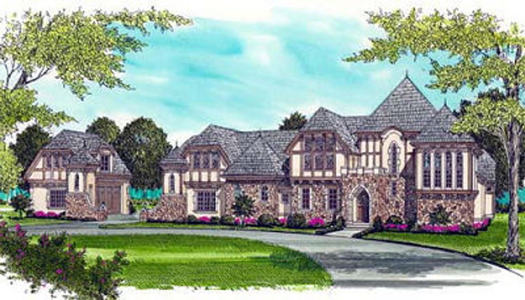 Tudor Style House Plan Beds Baths 6475 Sq/Ft Plan #413-127