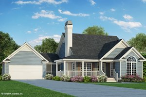 Country Exterior - Front Elevation Plan #929-47