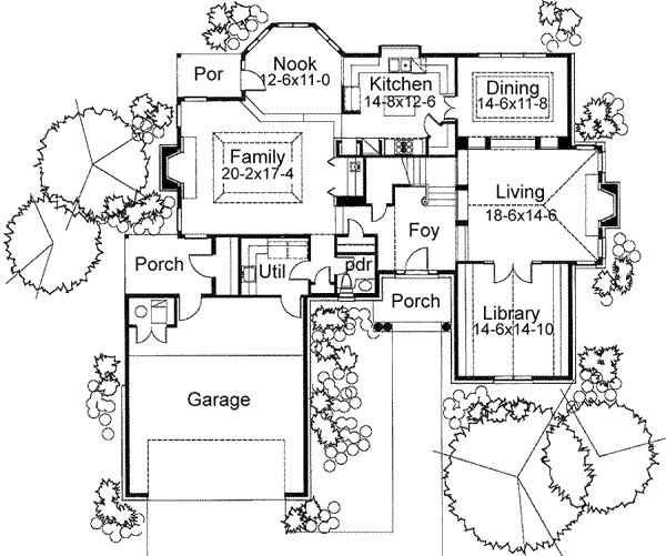 Home Plan - Traditional Floor Plan - Main Floor Plan #120-103