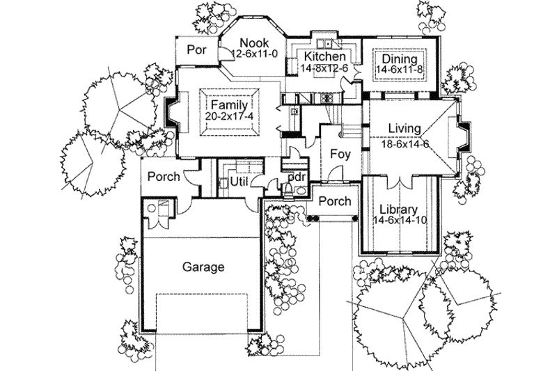 Architectural House Design - Floor Plan - Main Floor for Traditional House Plan #120-103 - 3 bed, 3 bath