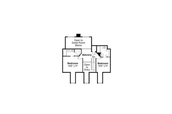 Farmhouse Floor Plan - Upper Floor Plan #124-269