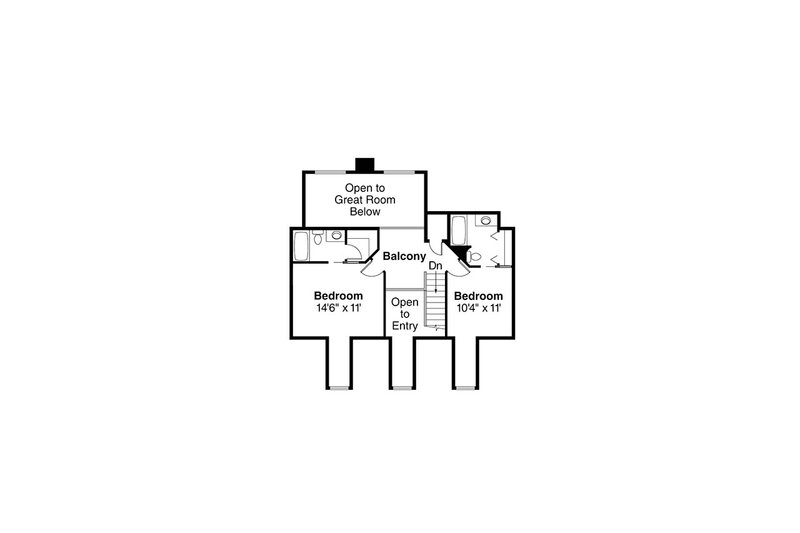 Home Plan - Floor Plan - Upper Floor for Farmhouse House Plan #124-269 - 3 bed, 3.5 bath
